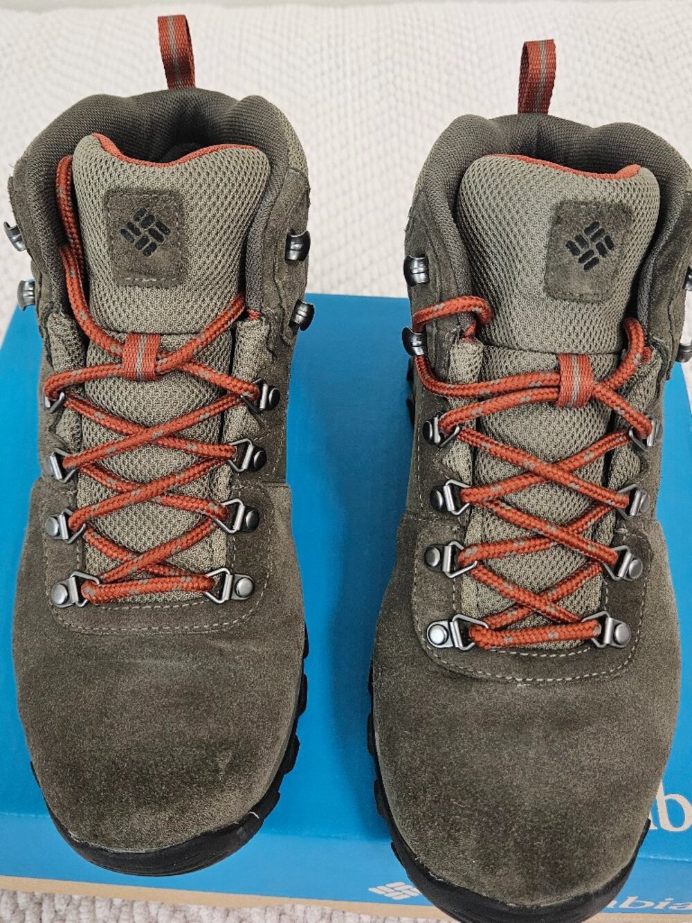 Columbia Men's Newton Ridge Plus II Suede Waterproof Hiking Boots Wide Size 8